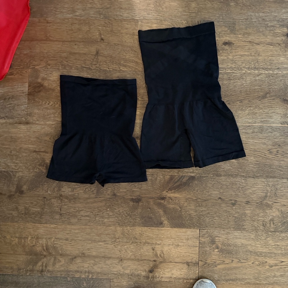 Black Maternity Shapewear Shorts - 2 pairs